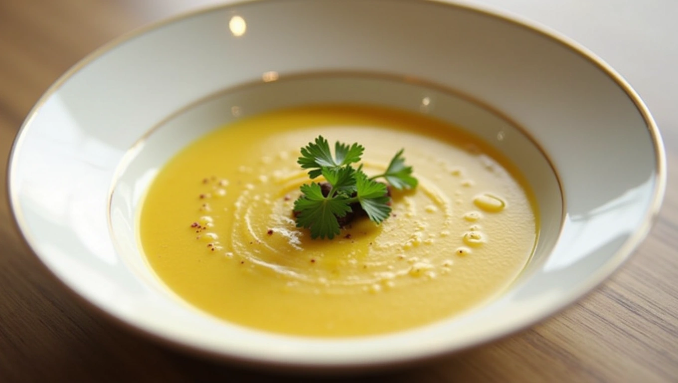 Bol de velouté de chou fleur crémeux