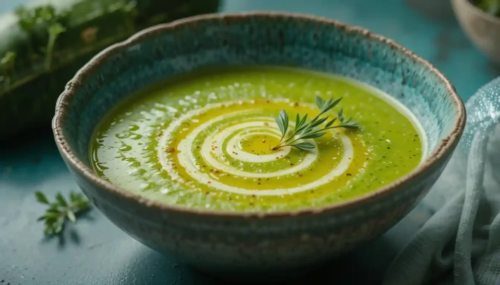 Soupe froide courgette