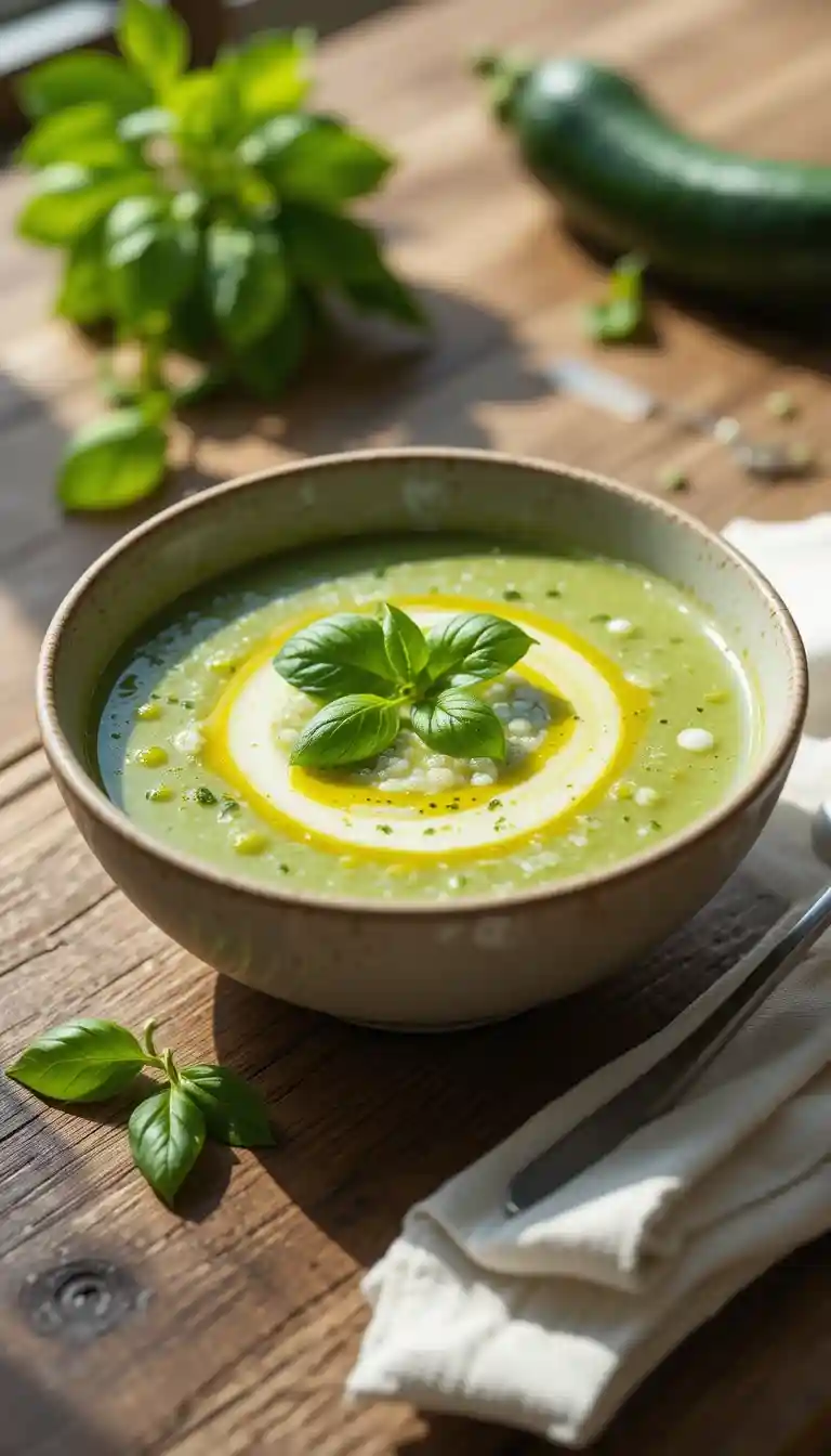 Soupe froide courgette