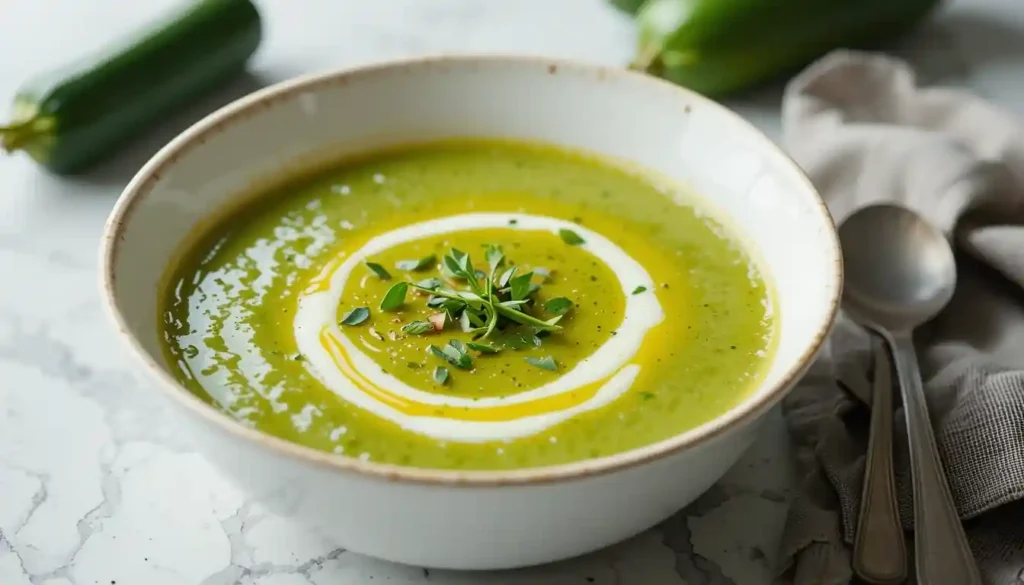 Soupe froide courgette